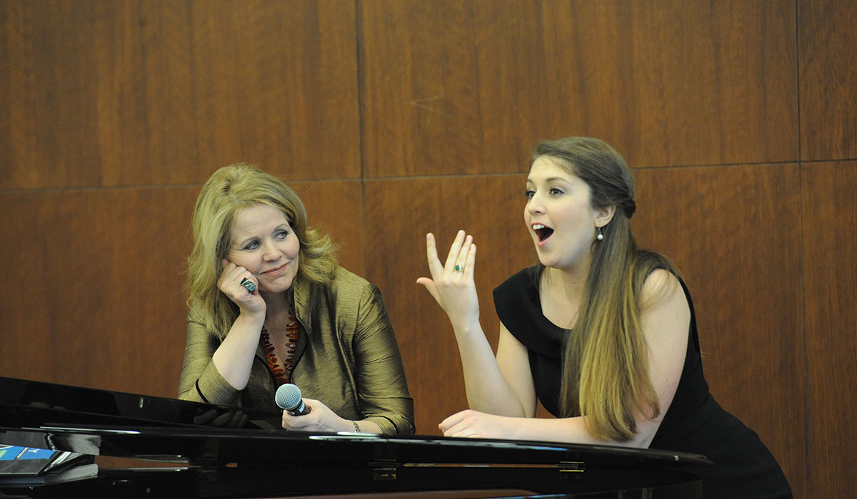 Renee Fleming with student