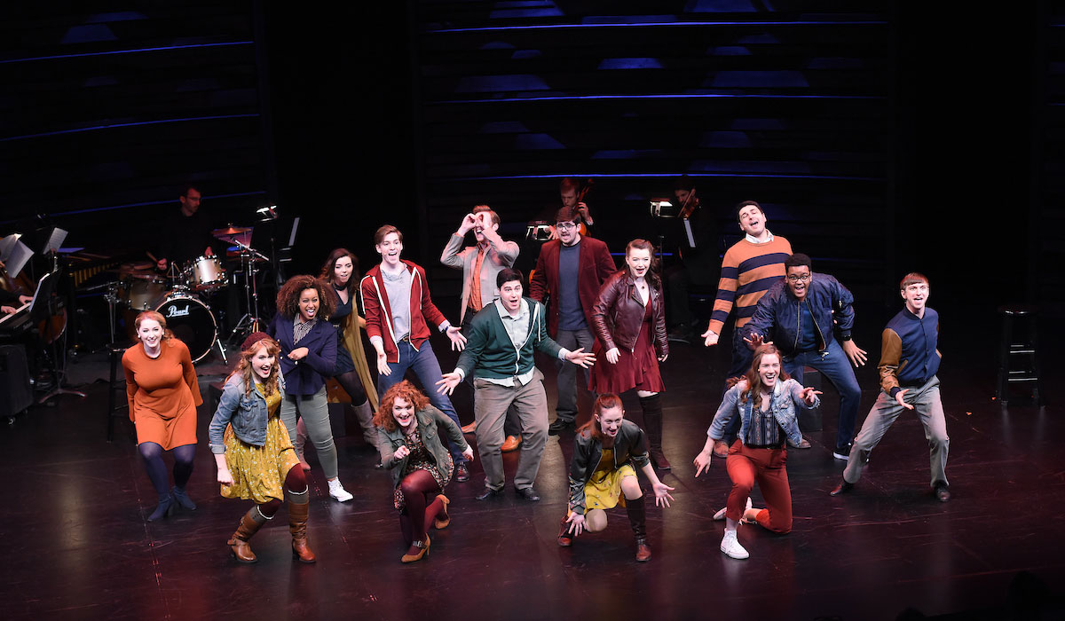 Musical Theatre students on stage at the Kennedy Center