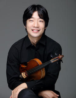 Portrait of Vladimir Dyo with his violin
